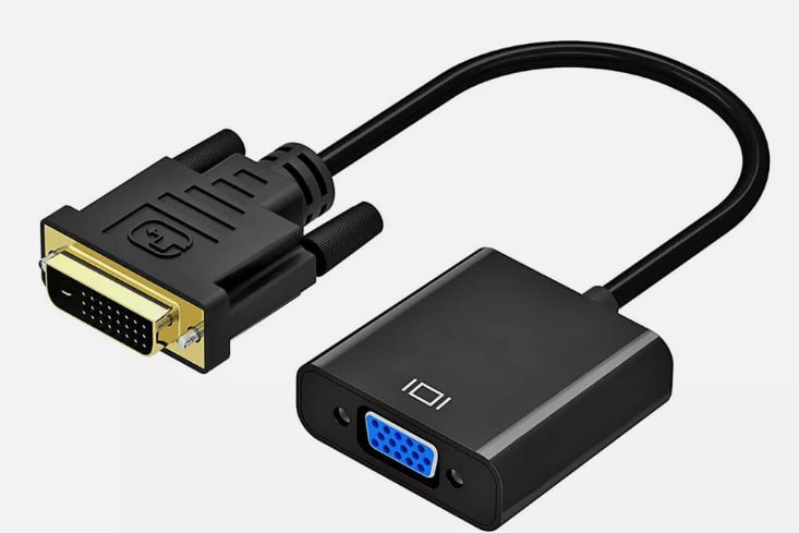 Adapter DVI-D męski na VGA żeński – konwerter cyfrowo-analogowy