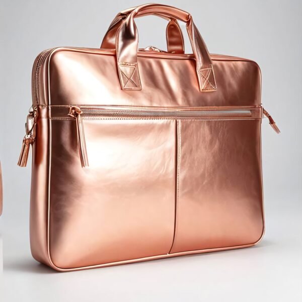 Second image of laptop bag rose gold